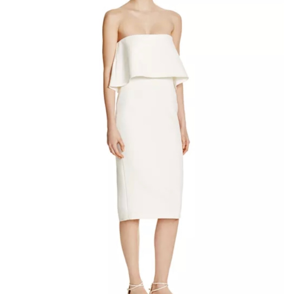 Likely driggs strapless white dress
